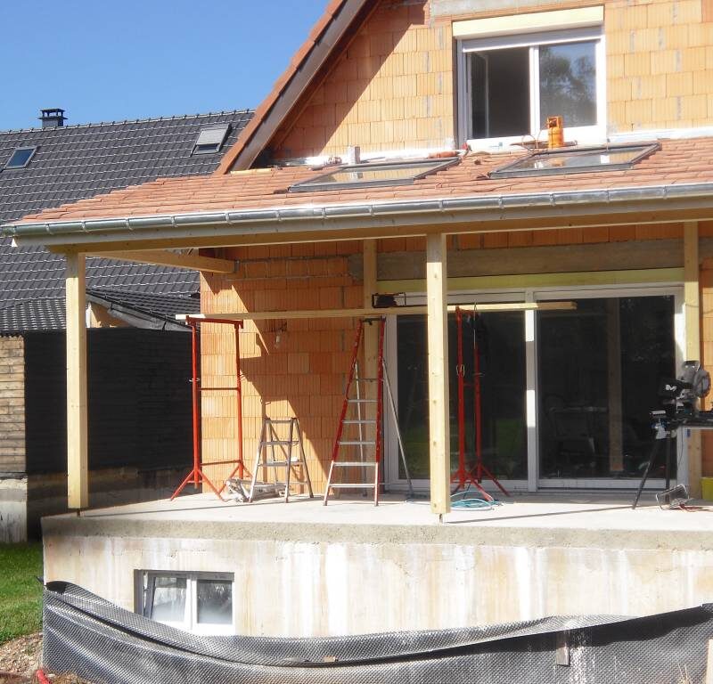 cr&eacute;ation d’un auvent Bischheim 5