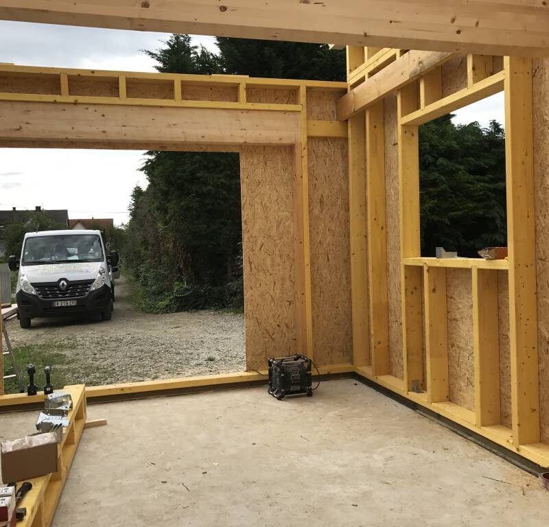 Levage et assemblage d’une maison en bois. Schiltigheim 4