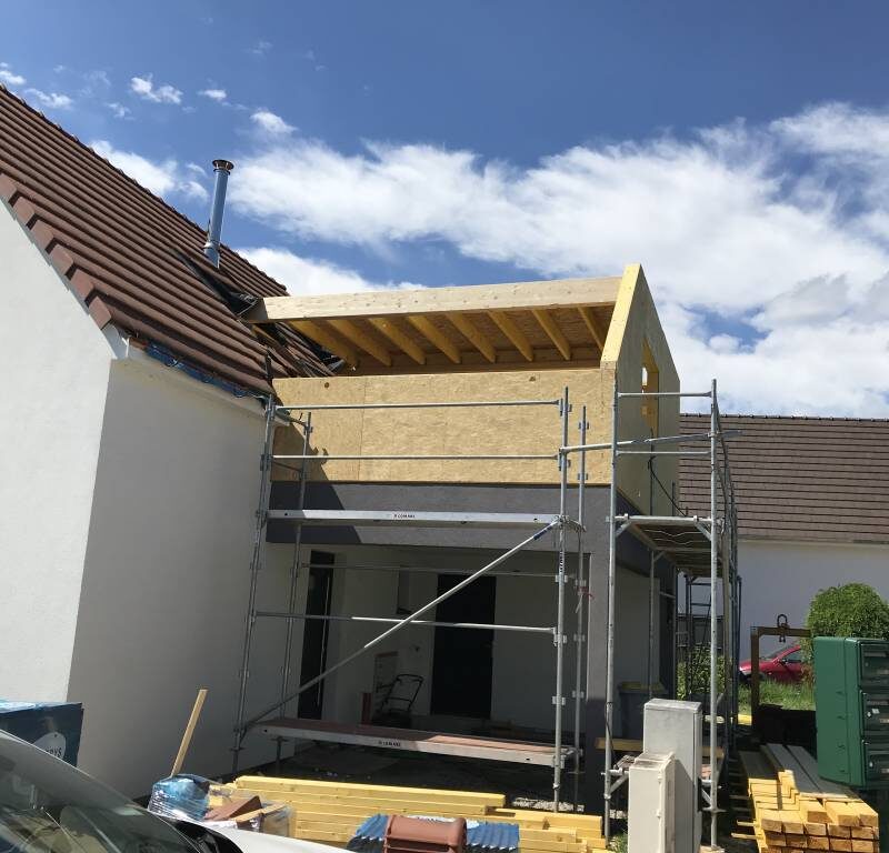 Extension d’une maison individuelle + bardage. H&oelig;nheim 8