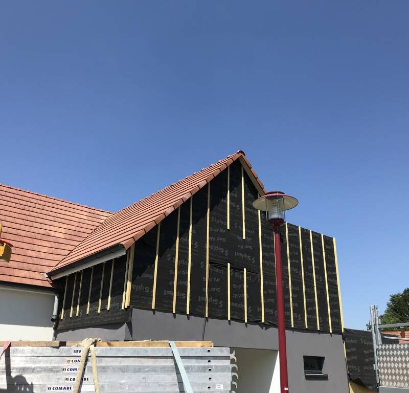 Extension d’une maison individuelle + bardage. S&eacute;lestat 18